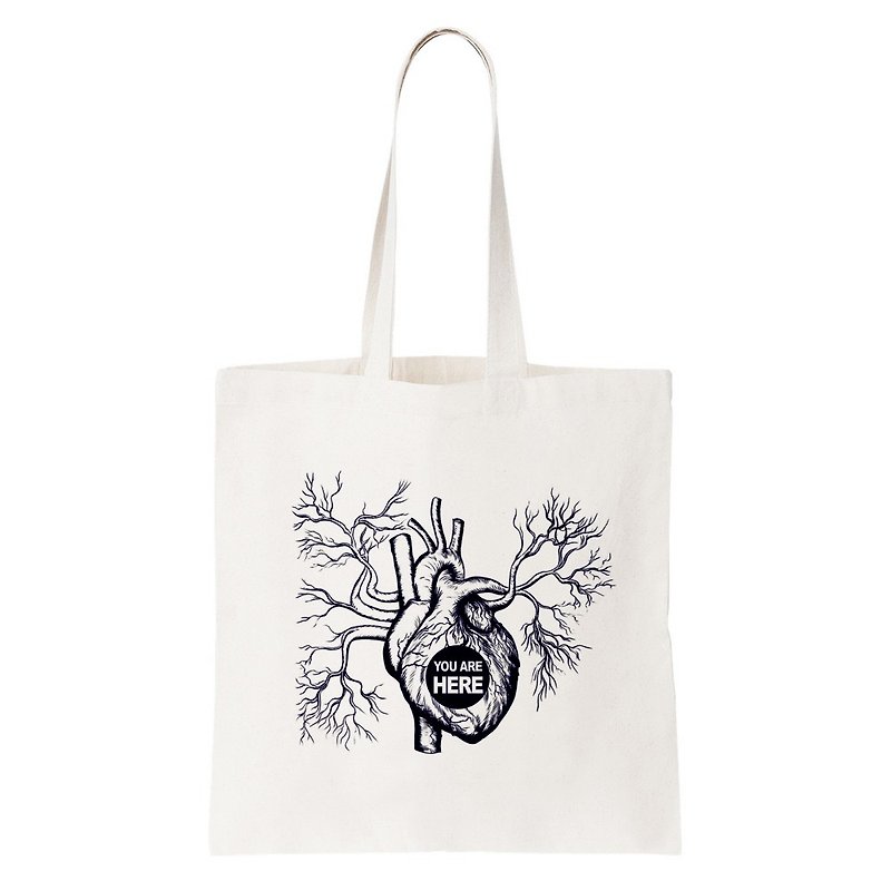 IN MY HEART tote bag - Messenger Bags & Sling Bags - Other Materials White