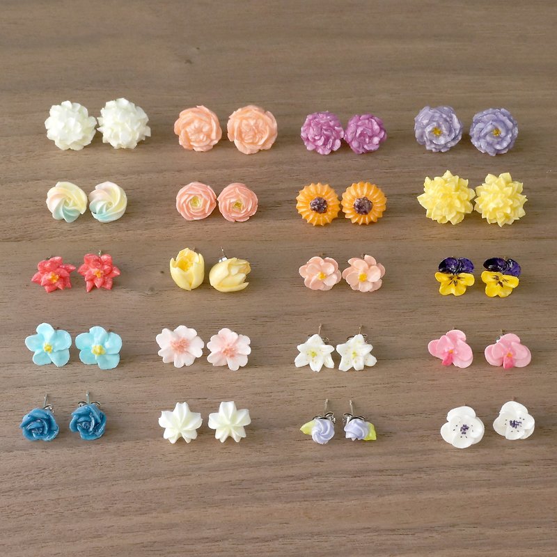 =Flower Piping= Customize Floral Earrings