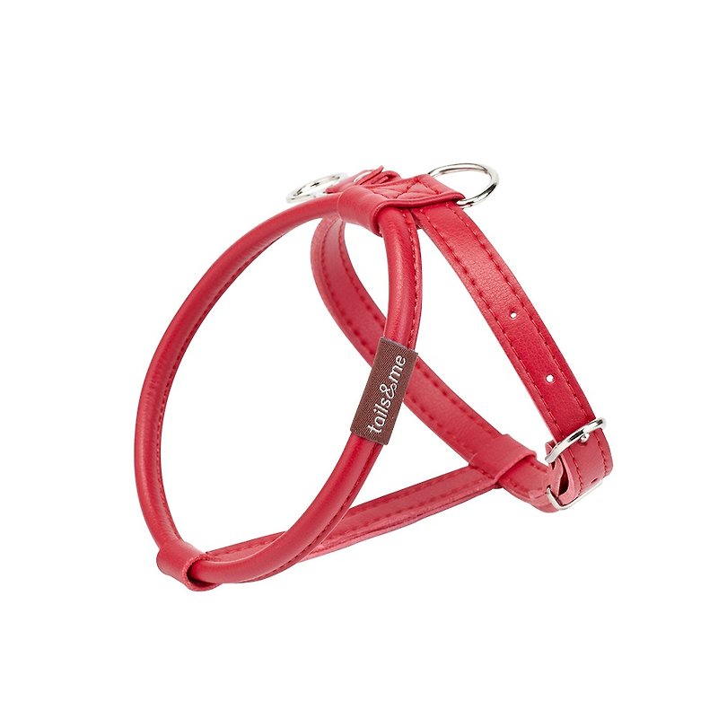 [tail and me] natural concept leather strap pomegranate red M - ปลอกคอ - หนังเทียม สีแดง
