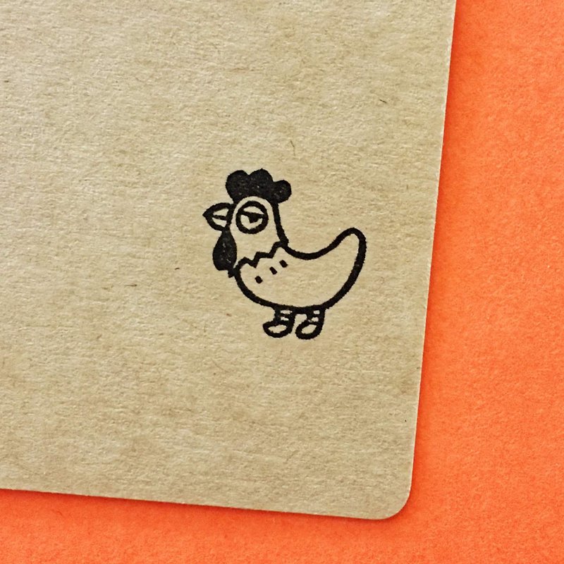 Chicken ・ rubber stamp・ 20mm series - Stamps & Stamp Pads - Rubber White