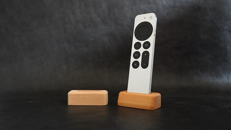 台灣檜木舊料重生 Apple TV Remote 遙控器收納立座 - 科技小物 - 木頭 橘色