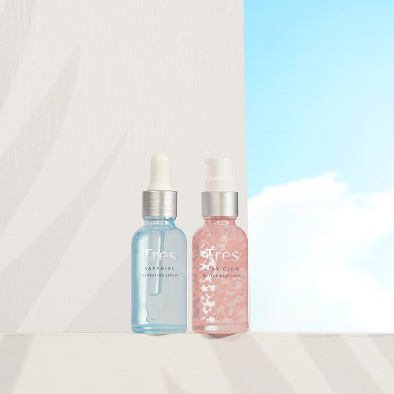 [Essence Combination] Moisturizing Essence + Makeup Essence l Day Luminous Night Repair - เอสเซ้นซ์/แอมพูล - แก้ว สีน้ำเงิน