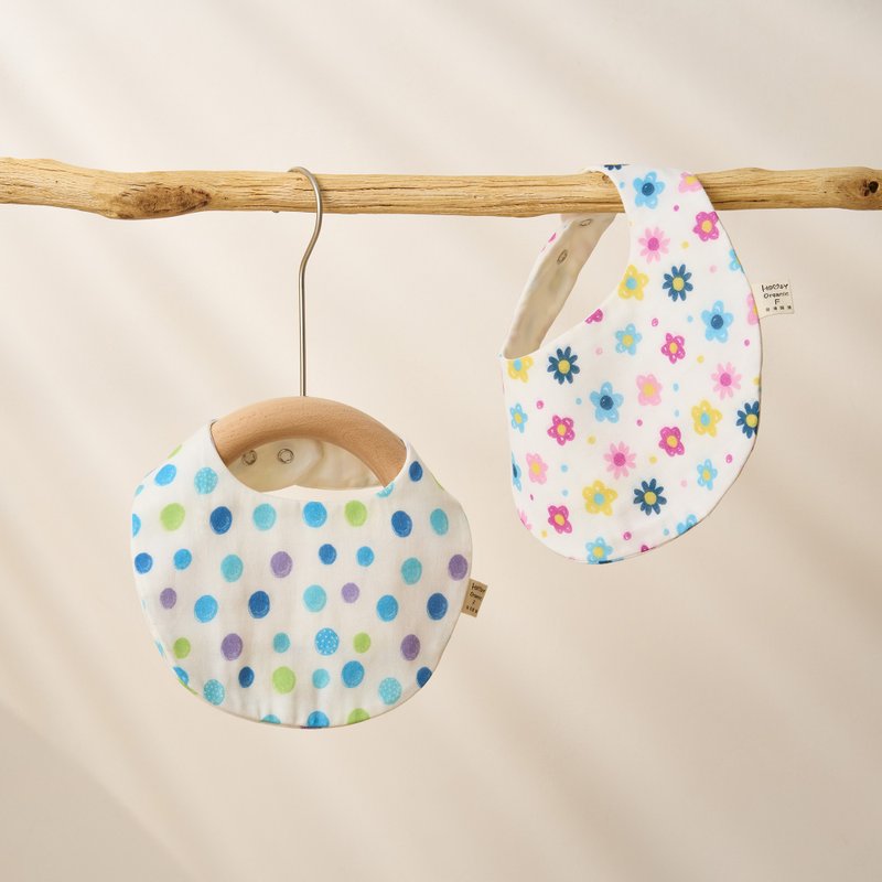 Organic Cotton Hua Hua Yuan Double-Layer Gauze Bib/Drool Bib (Dual-Use) - The Top Choice for Oral Stage_HomeyOrganic - ผ้ากันเปื้อน - วัสดุอีโค 
