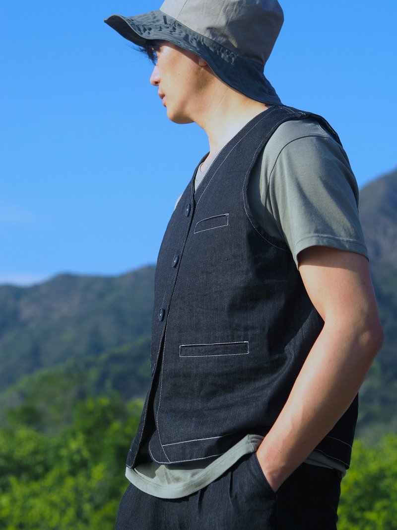 7-Pocket Travel Waistcoat 中性雙面背心 | 香港手造 - 男背心 - 聚酯纖維 