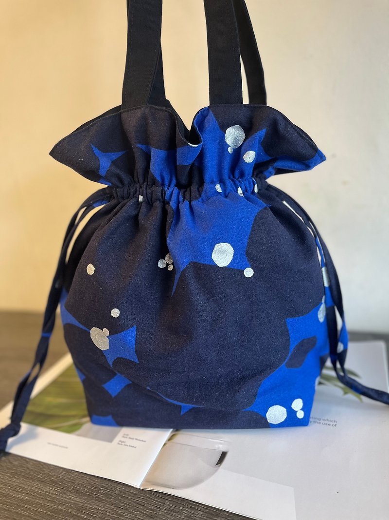 Shoulder bag with drawstring#Japanese cloth - Drawstring Bags - Cotton & Hemp 