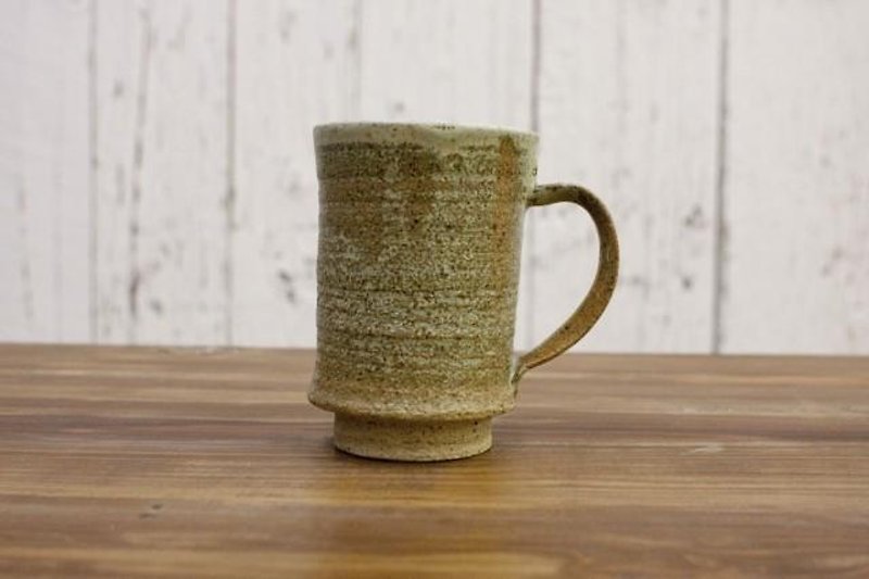 Mug Green 4 - แก้วมัค/แก้วกาแฟ - ดินเผา สีเขียว