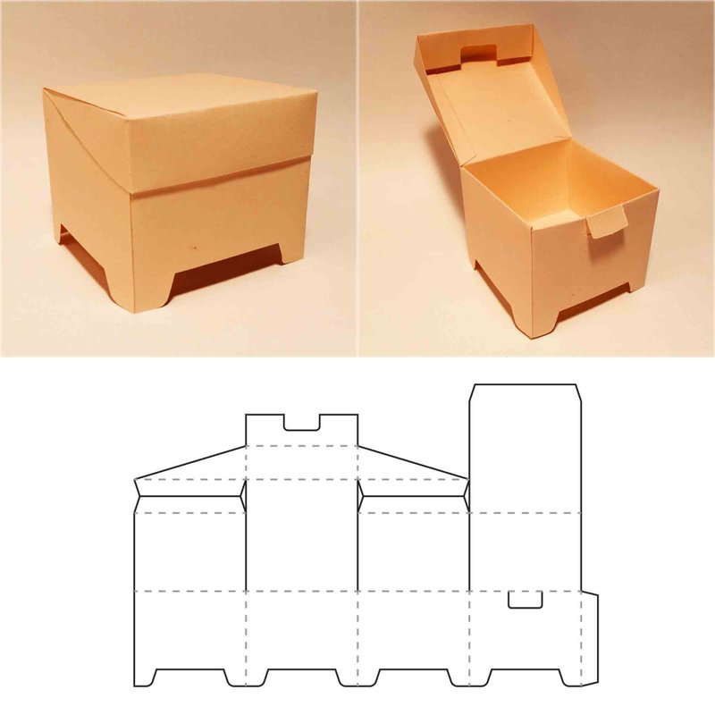 棺箱テンプレート、チェストボックス、ジュエリーボックス、リングボックス、イヤリングボックス、PDF、クリカット - デザインテンプレート - その他の素材 