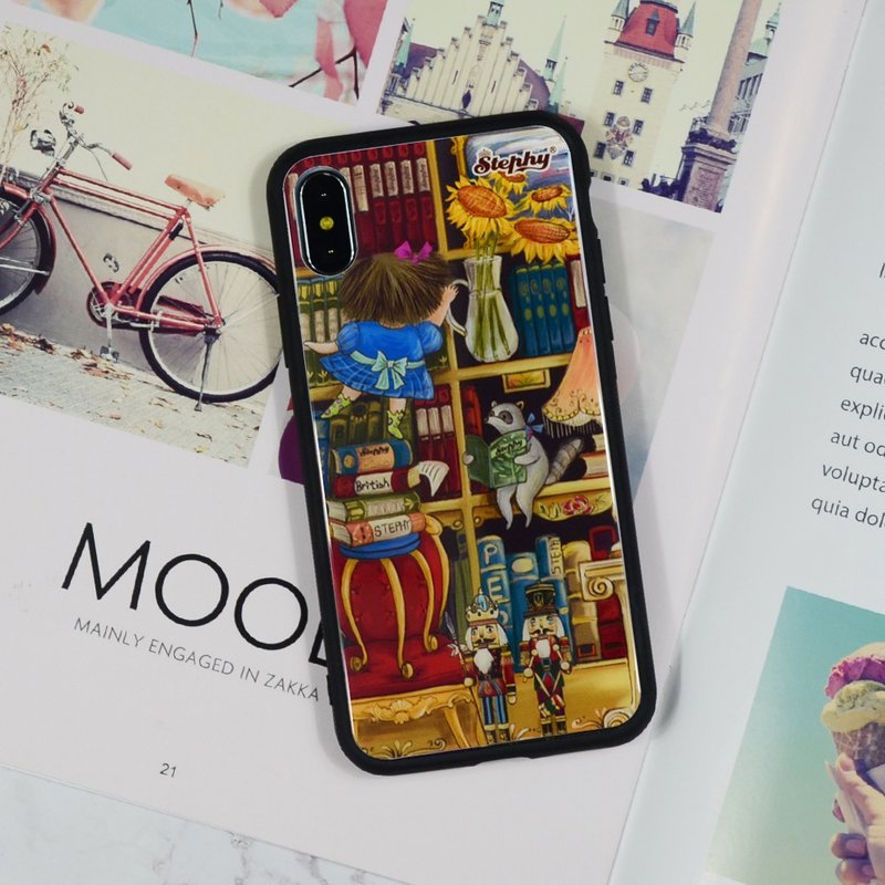 【客製化】愜意時光 iphone 15 玻璃纖維鏡面手機殼_附贈手機桌布 - 手機殼/手機套 - 其他材質 