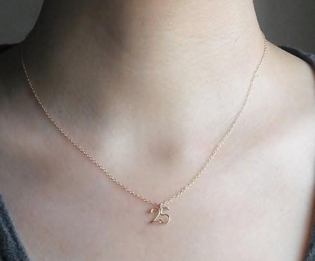 ナンバー(数字)2ケタネックレス - ショップ TATO-JEWELRY (たとじゅえりー) ネックレス - Pinkoi