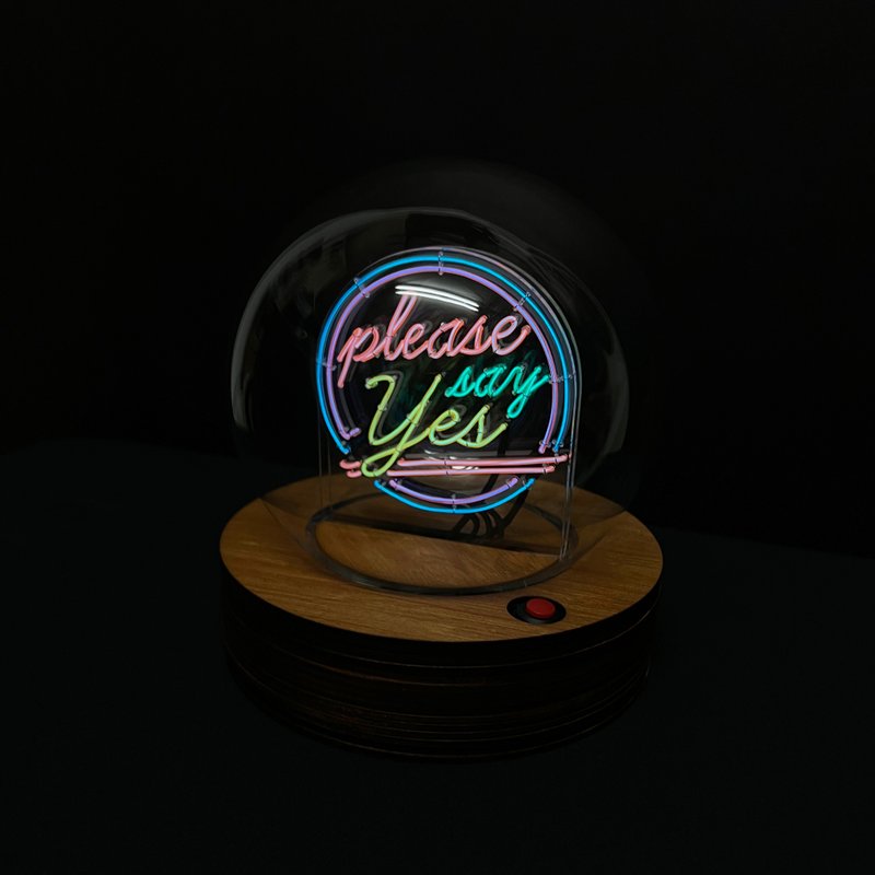 客製化禮物 生日禮物 玻璃球燈 - Led neon light 燈 字句 - 燈具/燈飾 - 玻璃 多色