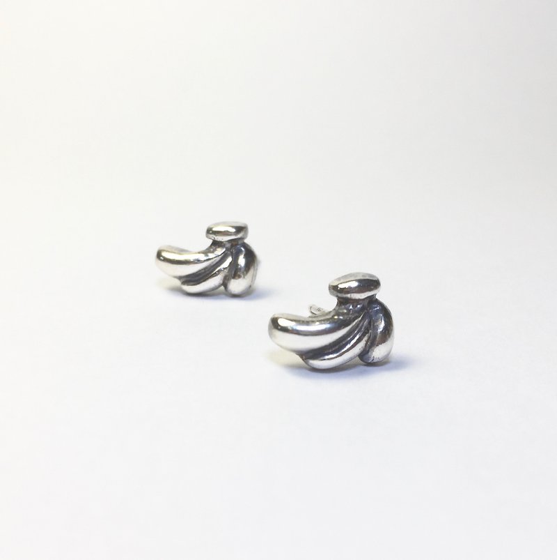 925 Sterling Silver Banana Handle Nana Fruit Earrings - Earrings & Clip-ons - Other Metals Silver