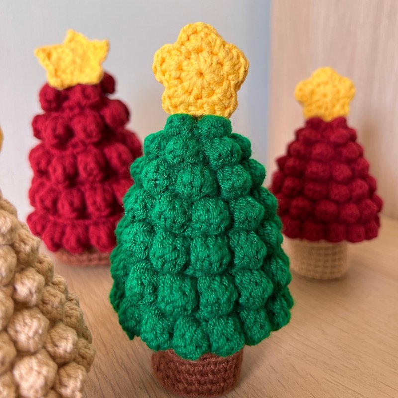da.gou.gou Christmas essentials-knitted Christmas tree - ของวางตกแต่ง - ผ้าฝ้าย/ผ้าลินิน 