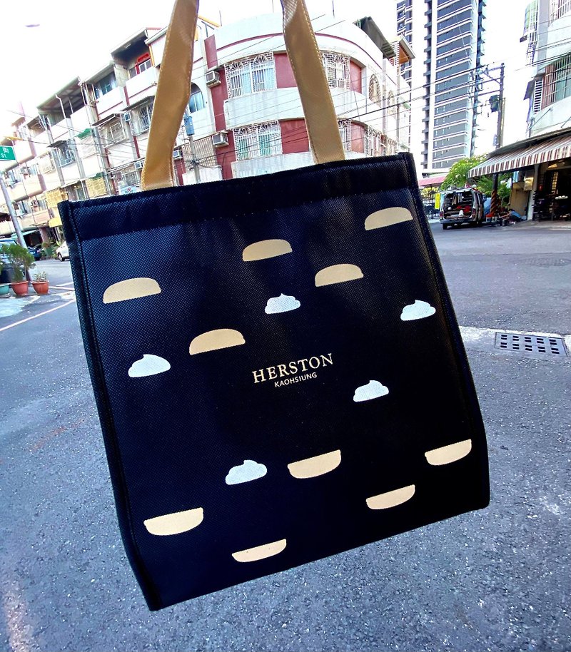 Lightweight cold storage bag - กระเป๋าถือ - ผ้าฝ้าย/ผ้าลินิน สีดำ