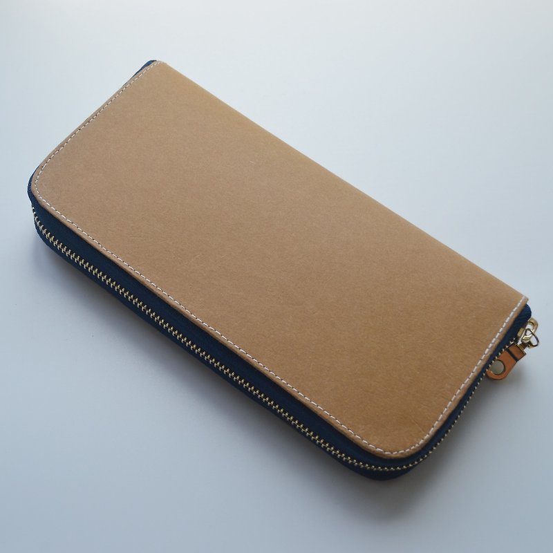 Washed kraft paper classic long clip / wallet / wallet / coin purse - Wallets - Paper 