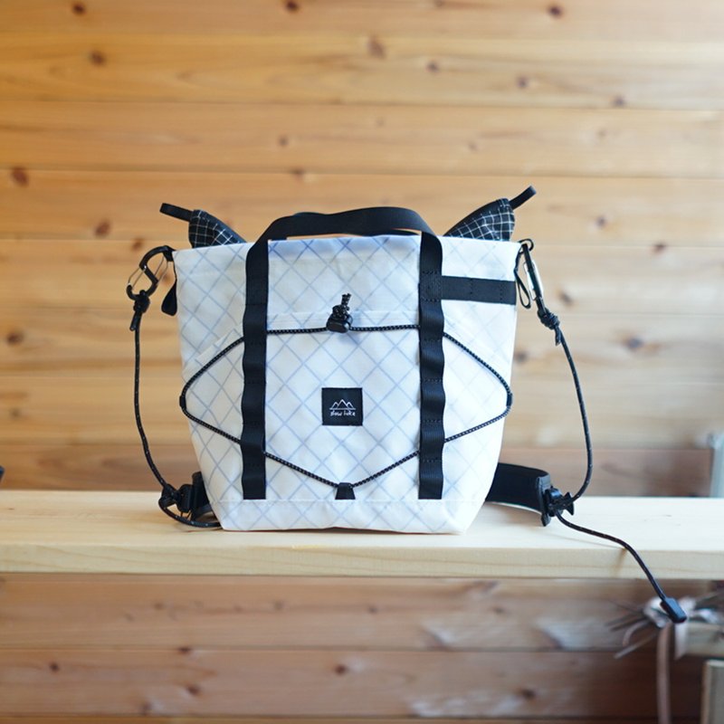 ECOPAK・White【ちびハイカーサコッシュ・S】/登山・ハイキング・キャンプ・フェス・アウトドア・ショルダーバッグ・トートバッグ・防水・超軽量 - 側背包/斜背包 - 聚酯纖維 白色