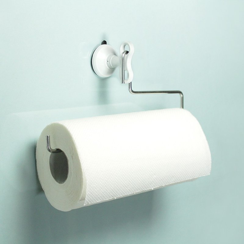 dipper Powerful Suction Cup Wall Mount (Medium)-Kitchen Towel Holder Set - กล่องเก็บของ - โลหะ ขาว