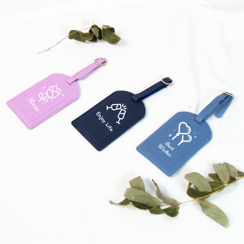 [Customized gifts] Luggage tags/abroad/honeymoon/travel/wedding gifts - Luggage Tags - Faux Leather Multicolor