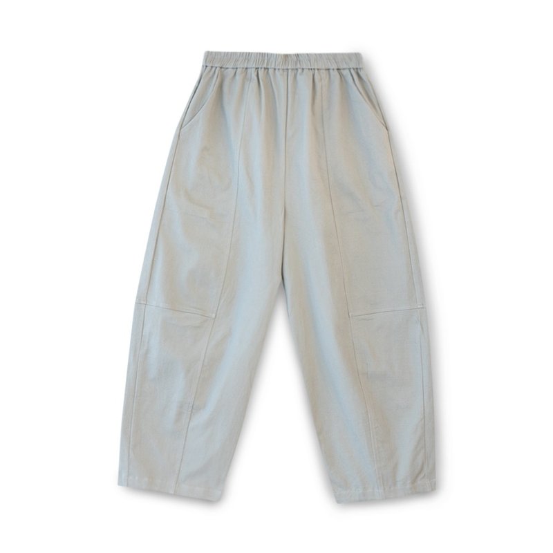 【Simply Yours】Casual cocoon wide pants gray F - กางเกงขายาว - ผ้าฝ้าย/ผ้าลินิน สีเทา