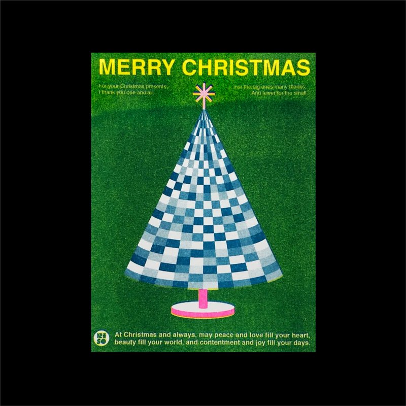 Riso Museum Christmas Card Christmas Tree - Grid - Cards & Postcards - Paper Multicolor