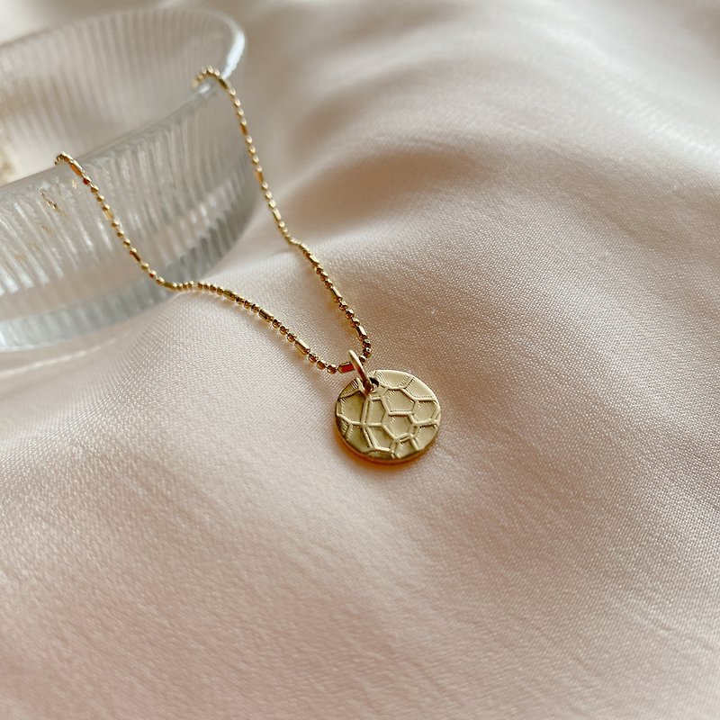 Little cookie- Brass necklace - สร้อยคอ - ทองแดงทองเหลือง สีทอง