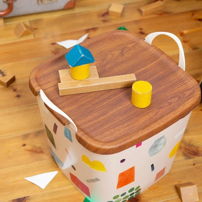 日本 Stacksto 專用收納蓋 木紋款 (2色) - 收納箱/收納用品 - 塑膠 咖啡色