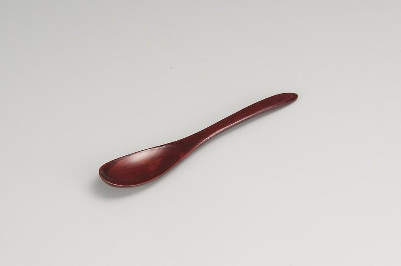 Chestnut teaspoon Akane - ช้อนส้อม - ไม้ สีแดง