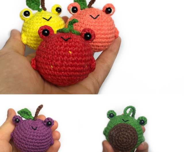 strawberry and lemon frog plush