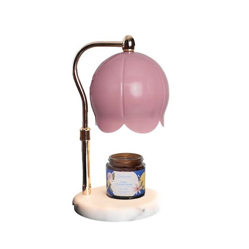 Flower fragrance melting lamp lift/light source/timer elegant petal melting Wax lamp pink (candle not included) - Fragrances - Stainless Steel Pink