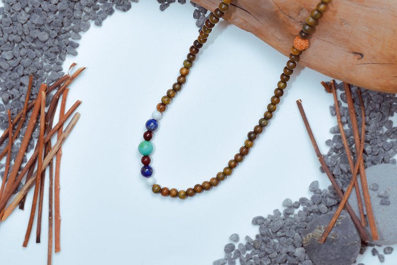 Suddenly (108 bracelets/rosary series) green sandalwood--health - Bracelets - Wood Green