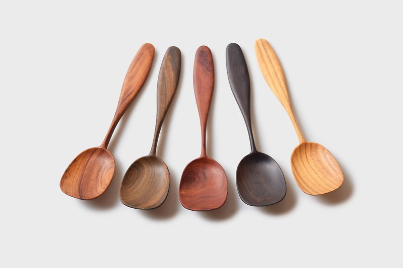 Mountain House丨Rice spoon solid wood non-lacquered non- Wax household long-handled rice spoon creative meal spoon soup spoon spoon honey spoon