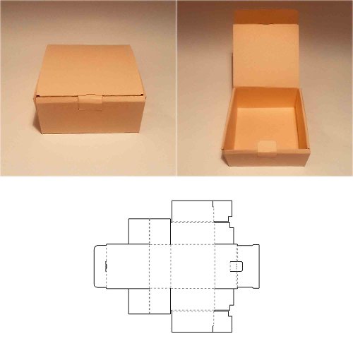 JustGreatPrintables Square box template, shipping box, mailing box, corrugated box, storage box, SVG
