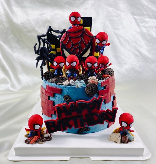 GJ.cake 蜘蛛人蛋糕 生日蛋糕 客製 卡通 造型 周歲寶寶 6 8吋面交