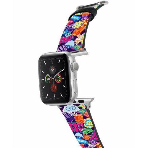 The Hood Pinkoi 旗艦店 迪士尼腦筋急轉彎圖案 十字壓紋牛皮Apple Watch真皮皮革錶帶5549