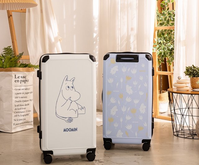 Moomin 28 inch fat suitcase suitcase trolley case 2 year warranty Shop TLCSTORE Luggage Luggage Covers Pinkoi