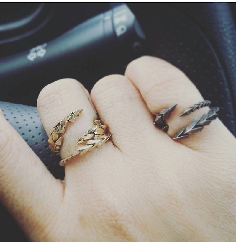 Dragon tail ring - General Rings - Sterling Silver Gold