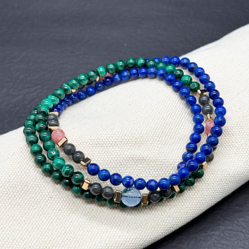 Zen | 108 Rosary Beads Stone Stone Sapphire Crystal (Medicine Mantra) - Bracelets - Crystal 