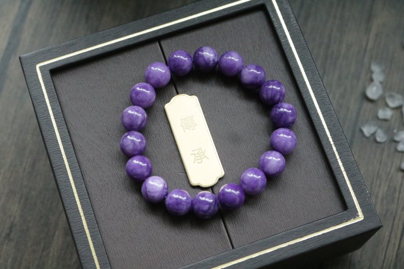 Purple Dragon Crystal Bracelet Natural Stone Purple Bracelet Gift Box Set - Bracelets - Crystal Purple