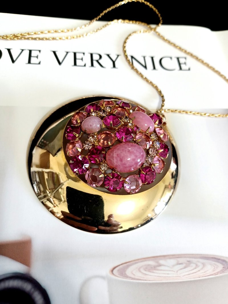 vintage jewelry  優雅紫羅蘭花園萊茵 項鍊 - 項鍊 - 其他金屬 