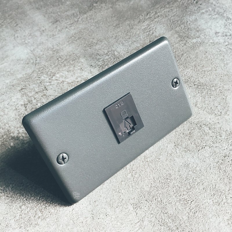 Iron gray sand weak current single network socket - Other - Stainless Steel Gray