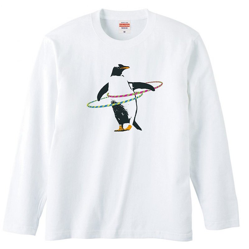 Long sleeve t-shirt / Diet penguin - Men's T-Shirts & Tops - Cotton & Hemp White