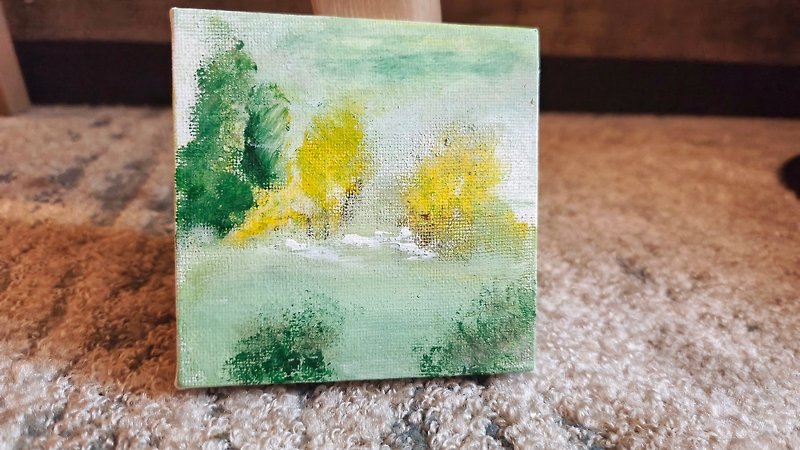 Landscape painting/frameless painting/ Acrylic watercolor painting/healing painting/home decoration painting - Posters - Cotton & Hemp White