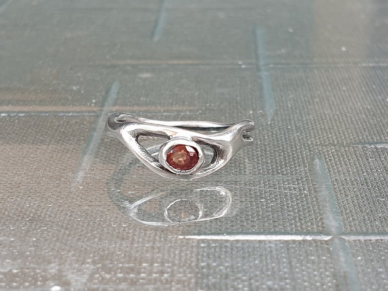 Oˋre Jewelry designer Padparadscha sapphire 925 sterling silver ring can be customized