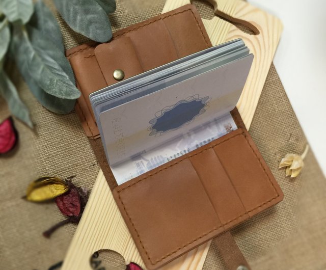 Passport holder passport holster hand-stitched hand-made leather gift - Shop  EDJO Leather Studio Passport Holders & Cases - Pinkoi