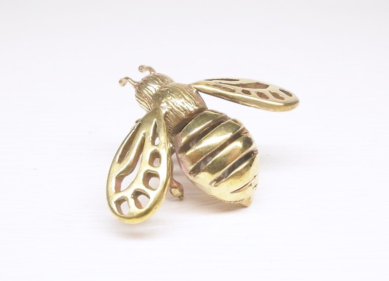 "Ermao Silver" ─ [bee bee brooch 18k gold] - เข็มกลัด - โลหะ 