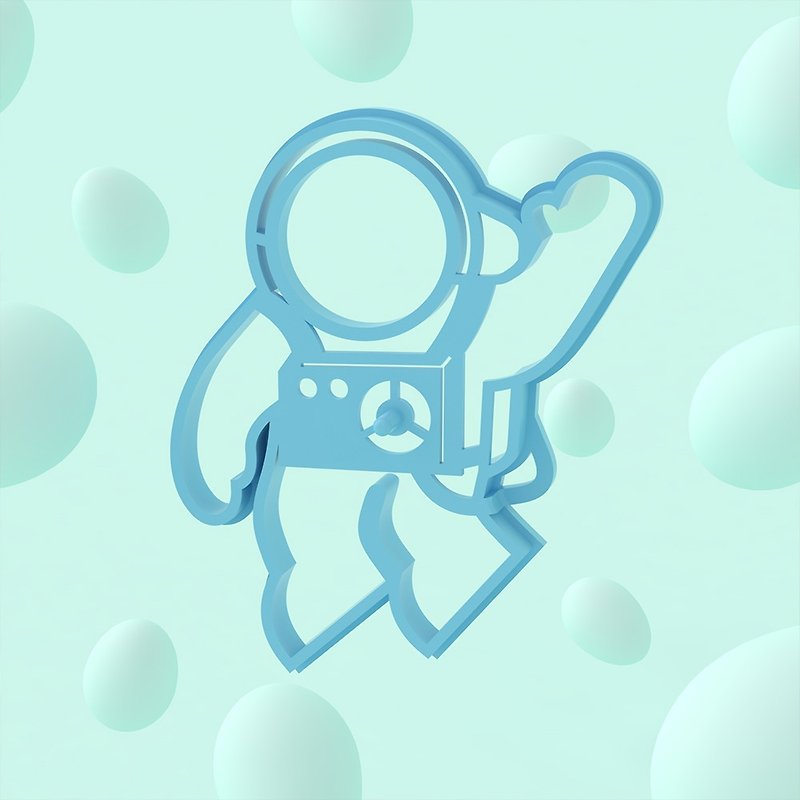Spaceman 宇宙飛行士揚げ卵モデル - 調理器具 - シリコン ブルー