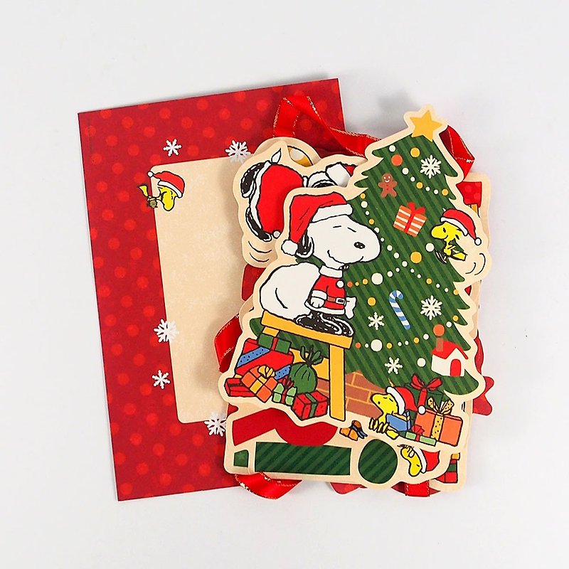 Snoopy Christmas hanging card Christmas card [Hallmark-Card Christmas Series] - การ์ด/โปสการ์ด - กระดาษ หลากหลายสี