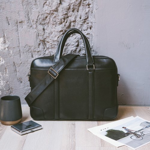 寇比手工皮件 Colbie Leather 真皮時尚品味公事包 9002 黑