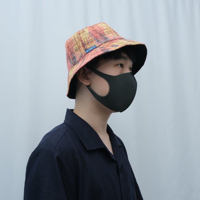 KAIKAI - Fearless - 格紋編織麻漁夫帽 - 帽子 - 棉．麻 多色