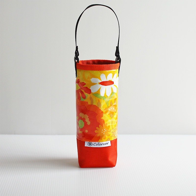 Orange Garden Water Bottle Bag - กระติกน้ำ - วัสดุกันนำ้ สีส้ม