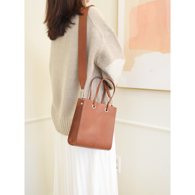 【From Seoul】 Uni Bag 5colors (vagetable leather) - 手提包/手提袋 - 真皮 